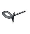 Hollow Fish Straight Nose Stud Silver NSKA-131